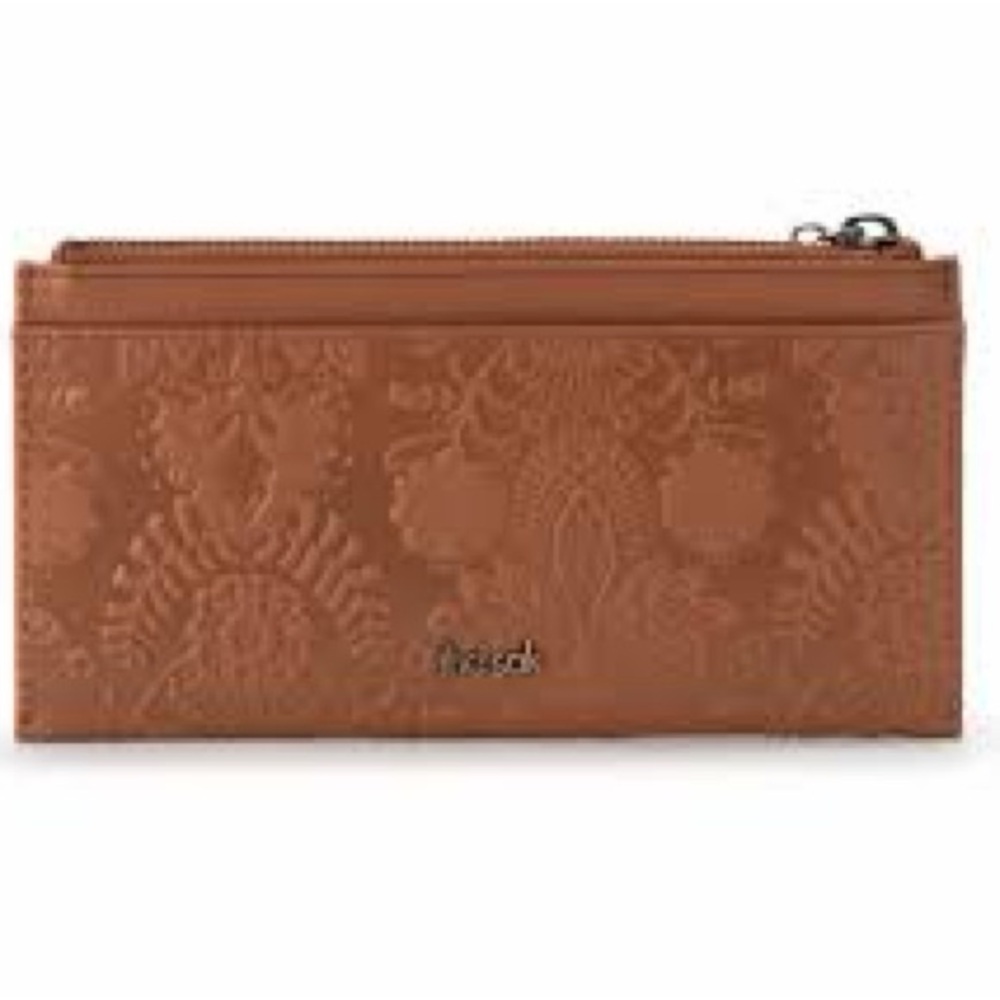 The SAK Neva Large Embossed Floral Leather Card Wallet